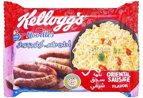 נודלס להכנה מהירה בטעם נקניקיה אוריינטלית - Kellogg's