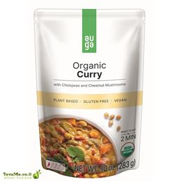 תבשיל קארי אורגני עם ערמונים פטריות וחומוס AUGA Organic Curry Meal Gluten Free tevame