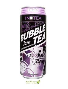 משקה באבל בטעם תה ירוק ותרו Inotea Bubble Grean Tea Taro tevame