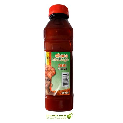 שמן דקלים אדום 100% טהור Ghana Heritage 100% Red Palm Oil Zomi