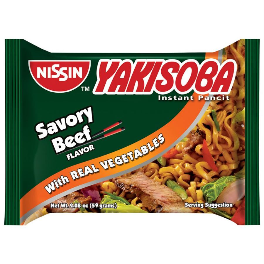 נודלס להכנה מהירה בטעם בקר וירקות - Yakisoba